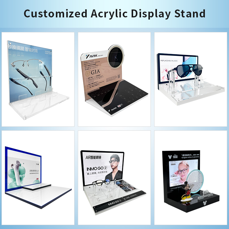 Custom Hot Selling Acrylic Eyeglasses Display Stand Countertop Sunglasses Display Rack Multi Layers Eyewear Displays for Shop - Image 5