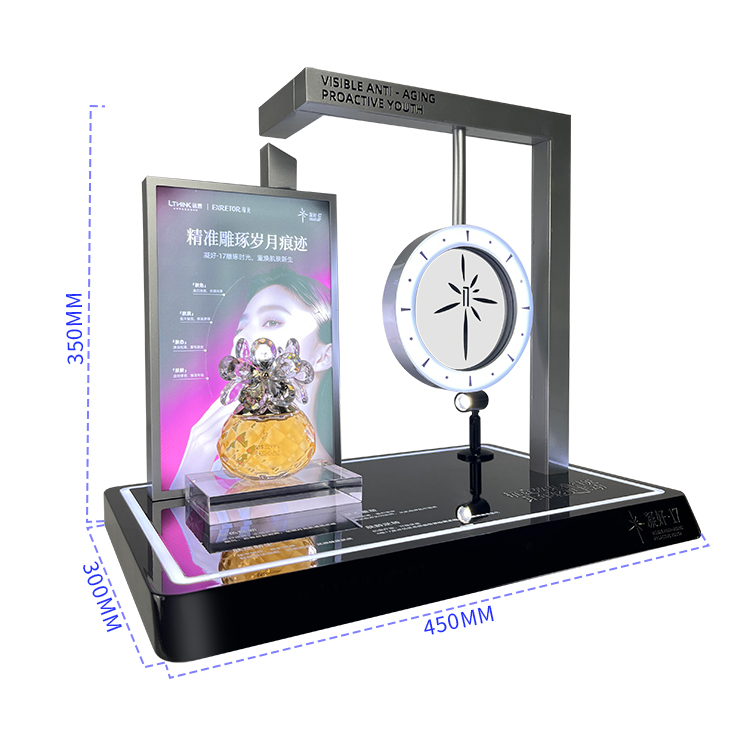 Custom Free Design Luxury Makeup Display Rack Small Cosmetic Display Holder with Illuminated Base Perfume Exhibition Rack - Image 6