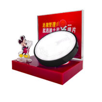 Custom Fashion Acrylic Eyewear Display Stand Counter Top Optical Glasses Display Lens Display Stand with Advertising Panel