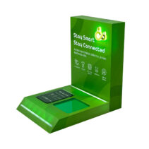 Suitable for Retail Store Watch Display Rack Orange Baked Enamel Men's Wristwatch Acrylic Tabletop Stand