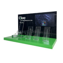 Suitable for Retail Store Watch Display Rack Orange Baked Enamel Men's Wristwatch Acrylic Tabletop Stand