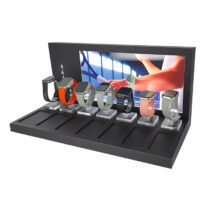 Suitable for Retail Store Watch Display Rack Orange Baked Enamel Men's Wristwatch Acrylic Tabletop Stand