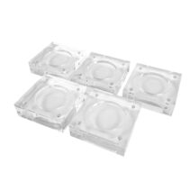 Custom High Quality 5 Sets Transparent Round Hole Base with Customizable Size Tabletop Stand Base for Office Decoration Use