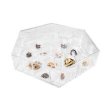 Custom High Quality Honeycomb Acrylic Storage Display Durable Countertop Herbal Storage Box with Lid for Medication Display