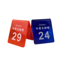 Custom Factory Price Menu Display Holder Acrylic Sign Holder for Advertising Folded Shape Tabletop Display Stand for Store