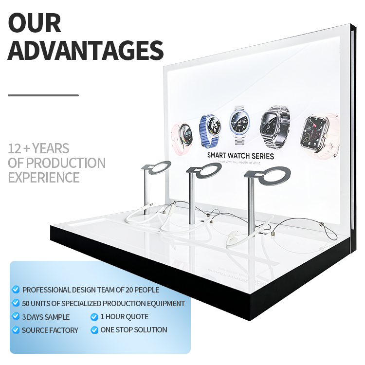 Suitable for Retail Store Watch Display Rack Orange Baked Enamel Men's Wristwatch Acrylic Tabletop Stand (Copy) - Image 2