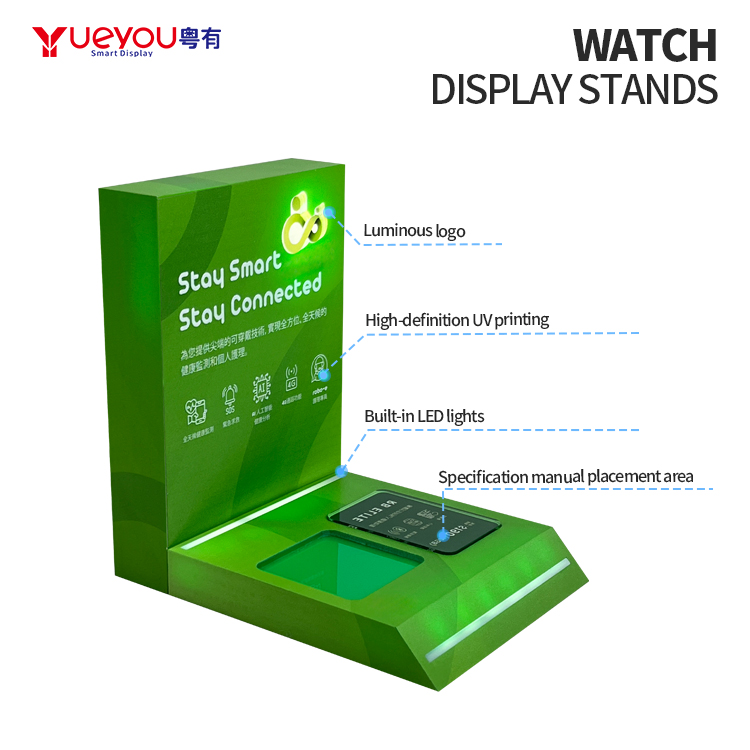 Suitable for Retail Store Watch Display Rack Orange Baked Enamel Men's Wristwatch Acrylic Tabletop Stand - Image 3